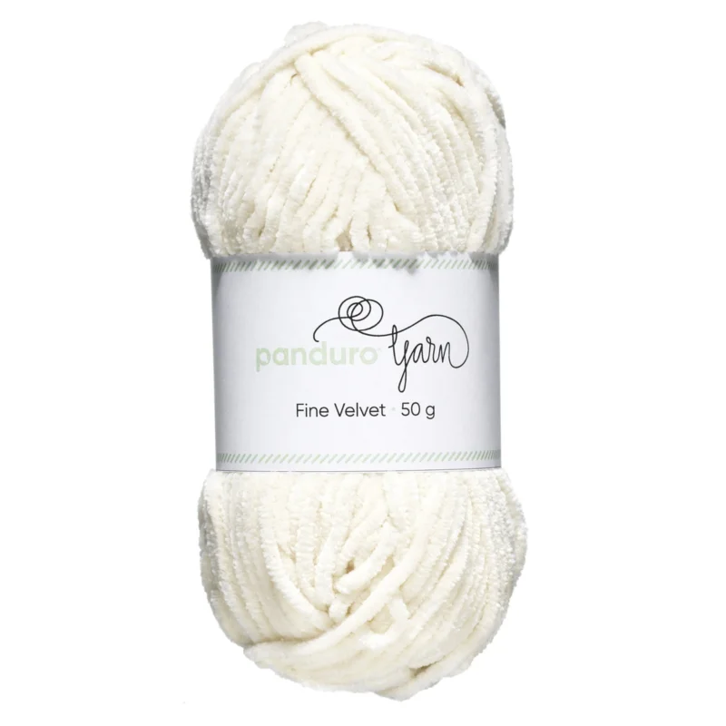 Billigare Garn Fine Velvet 50g naturvit – sammetslent och himmelskt mjukt garn