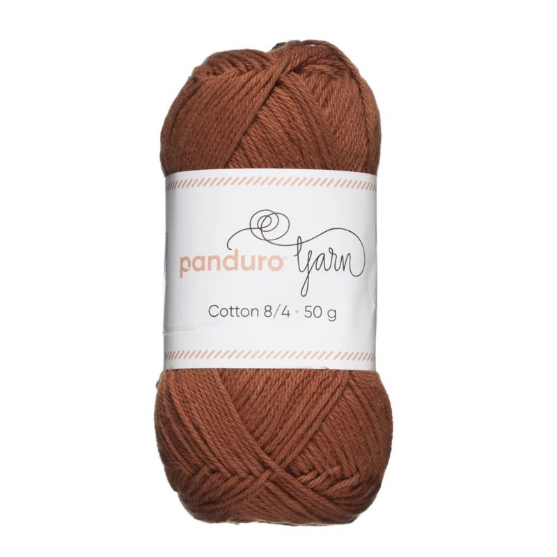 Garn Cotton 8/4 50g brun Kampanjpris