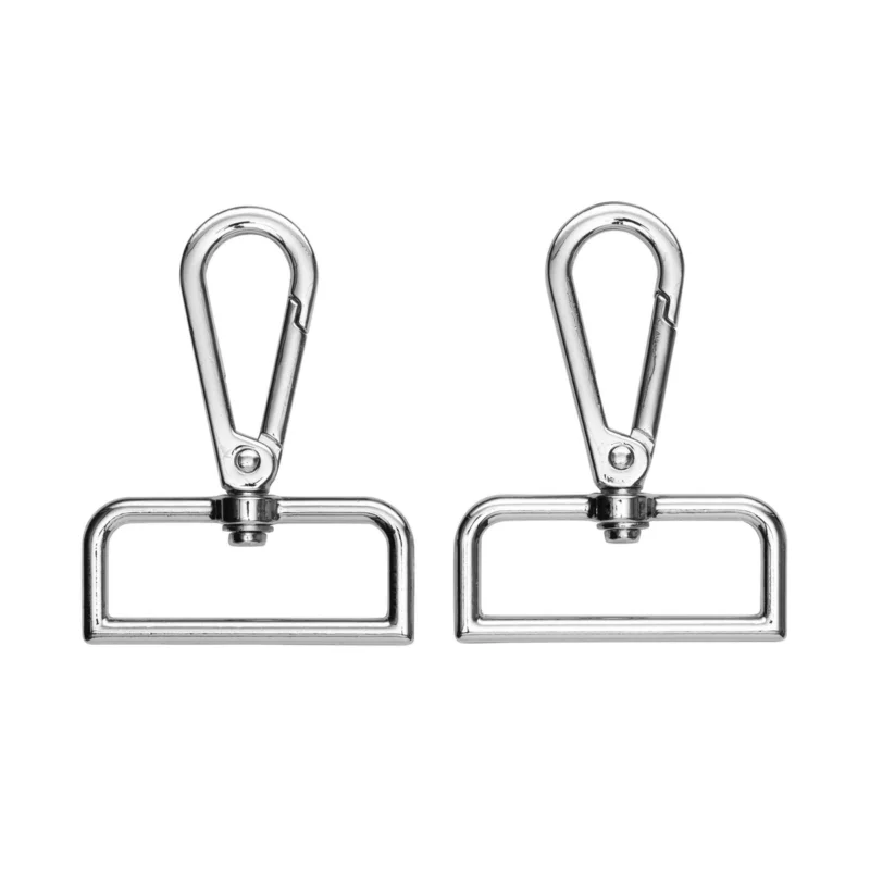 Karbinhakar karbinlås för axelrem 2-pack, silverfärgad 60x45 mm, 40 mm öppning Fynd