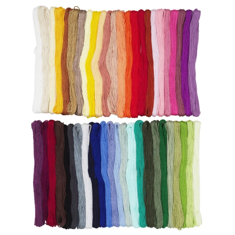 Billigare 48-pack med vackert broderigarn – 48x8 meter i 48 olika färger