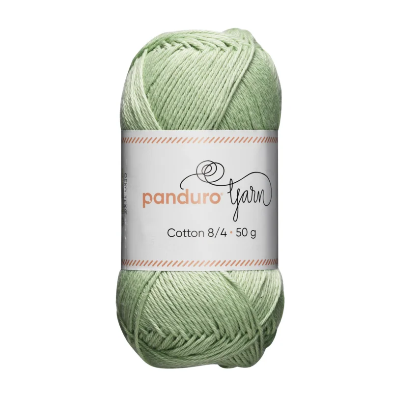 Garn Cotton 8/4 50g mintgrön Billig