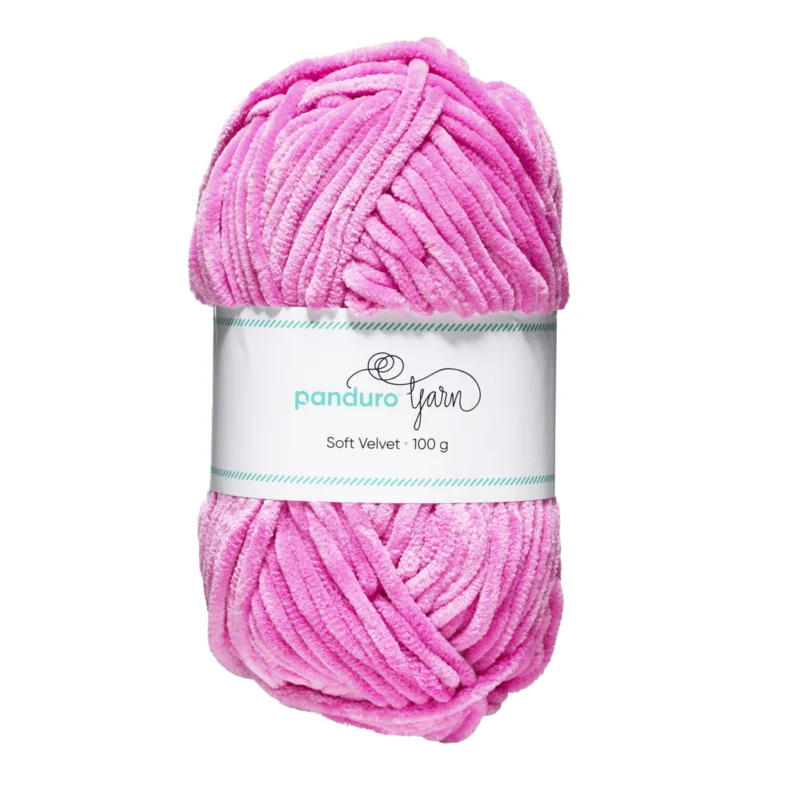 Garn Soft Velvet 100g cerise Endast idag