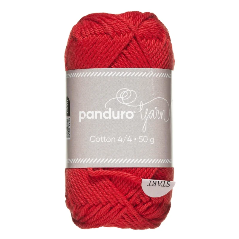 Garn Cotton 4/4 50g röd Säker betalning