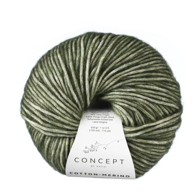 Reapris Garn Cotton Merino 50g mörkgrön 122