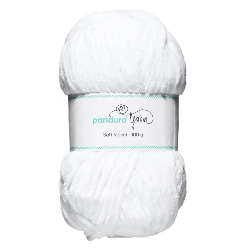 Garn Soft Velvet 100g vit Kampanj