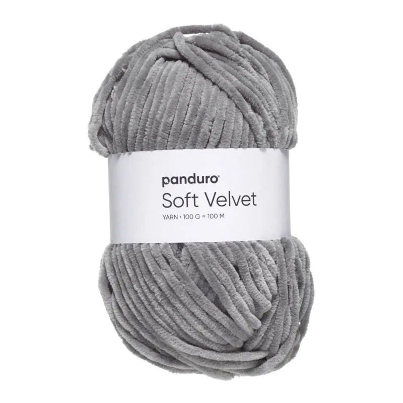 Garn Soft Velvet 100g grå Billig