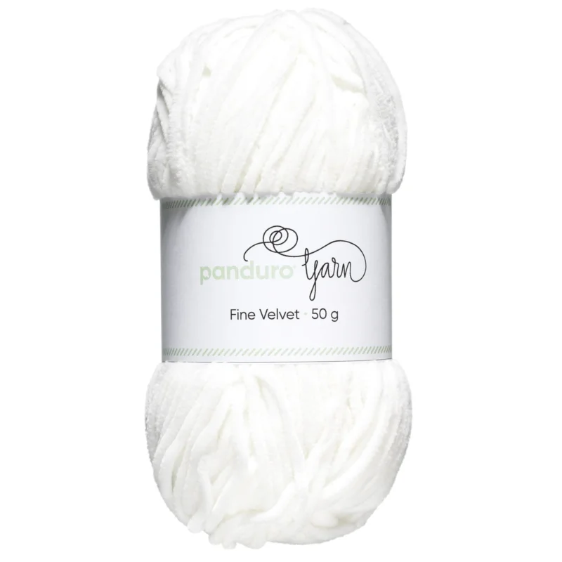 Garn Fine Velvet 50g vit – sammetslent och himmelskt mjukt garn Fynd