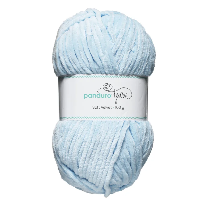Begränsat erbjudande Garn Soft Velvet 100g ljusblå