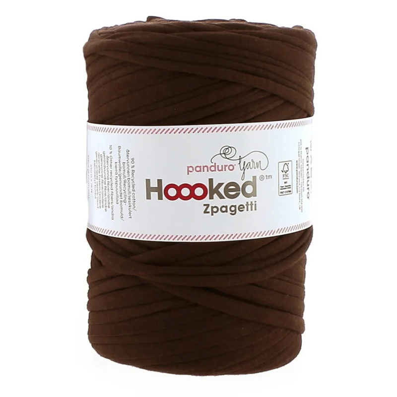 Begränsat erbjudande Hoooked Zpagetti Medium trikågarn 450 g brun – Brown shades, pris per styck