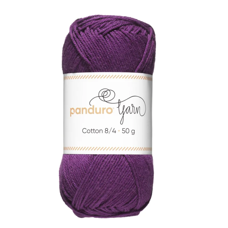Rabatter Garn Cotton 8/4 50g mörklila