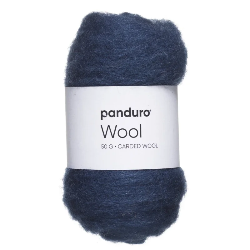 Kardad ull 50 g jeansblå Fynd