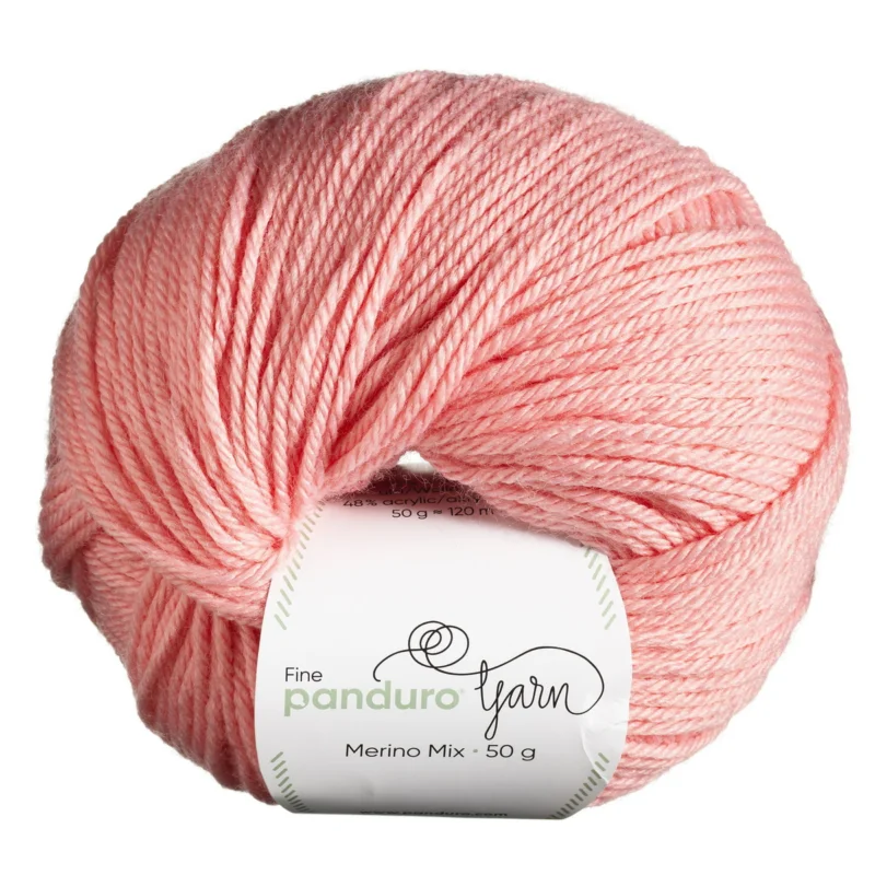 Garn Merino Mix 50g korall Snabb leverans