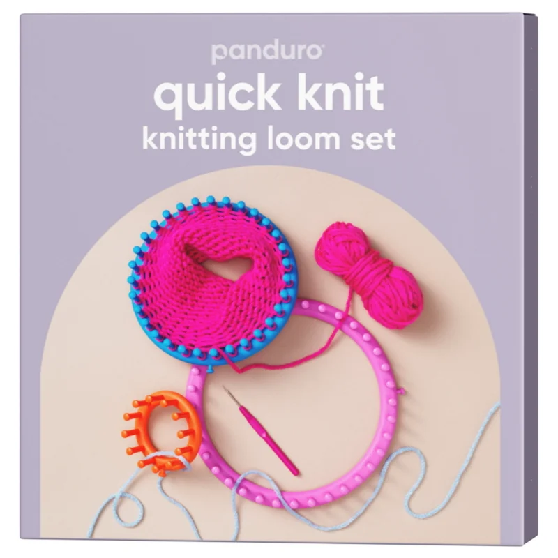 Erbjudande Quick Knit stickringar, 5 runda à Ø9–28 cm, 1 rektangulär, L. 35 cm