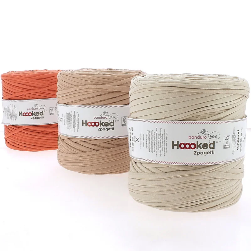 Hoooked Zpagetti Medium trikågarn 900 g aprikos – Peach shades ZP005-23, pris per styck Snabb frakt