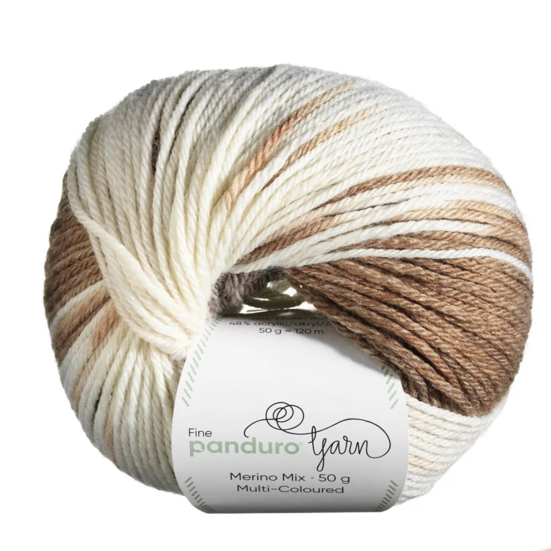 Garn Merino Mix Multi-Coloured 50g beige Expressleverans
