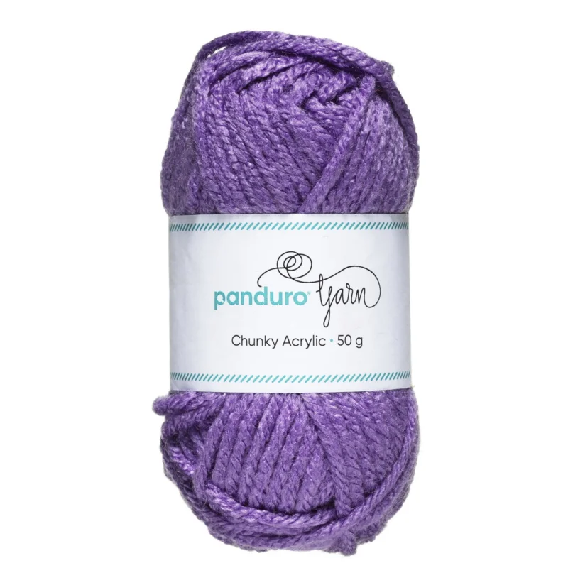Garn Chunky Acrylic 50g lila Snabb leverans