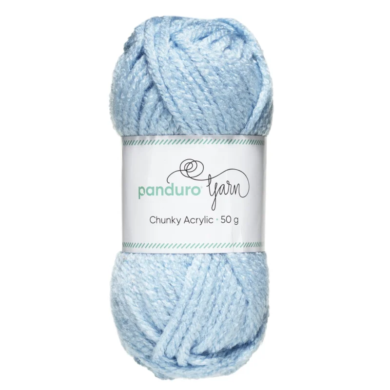 Garn Chunky Acrylic 50g ljusblå Kampanjpris
