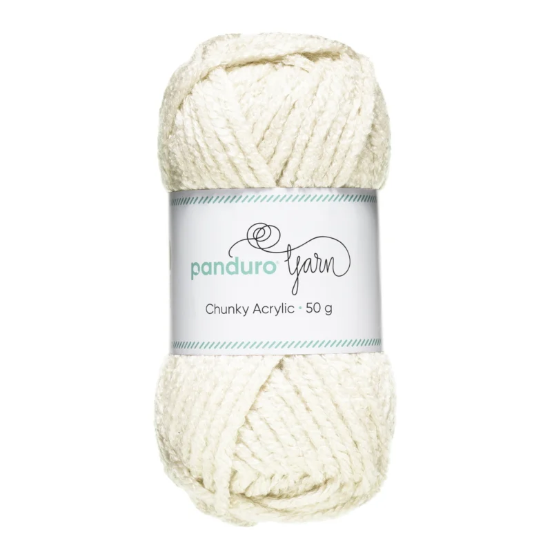 Rabatt Garn Chunky Acrylic 50g offwhite