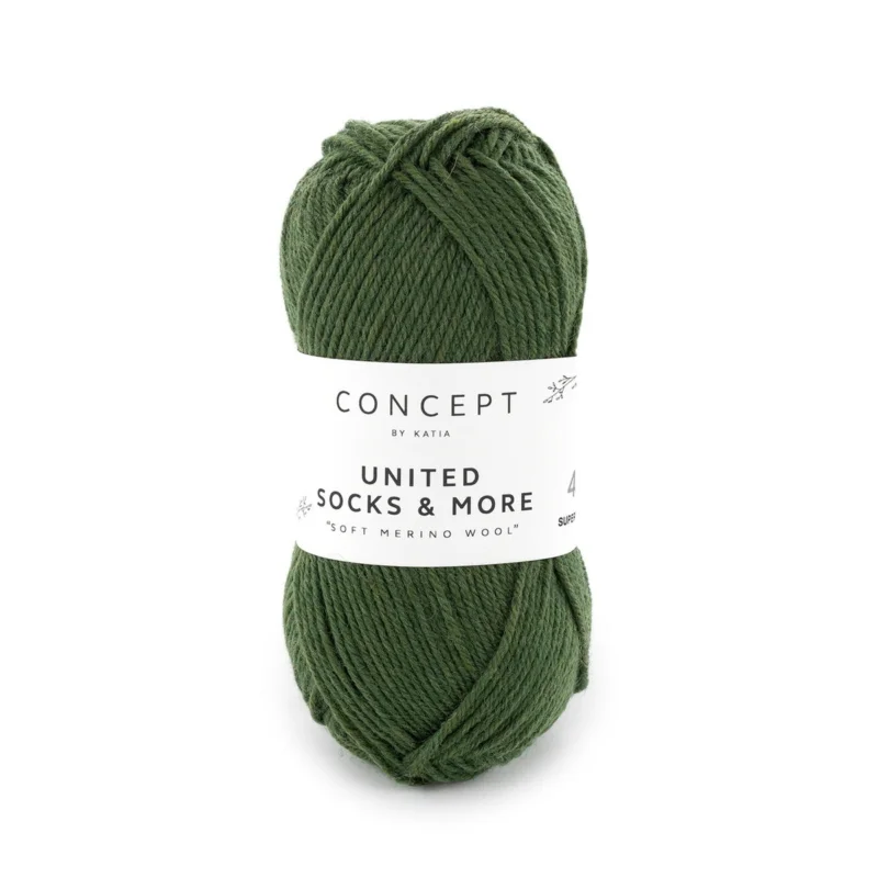 Nyhet Garn United Socks 25g mörkgrön