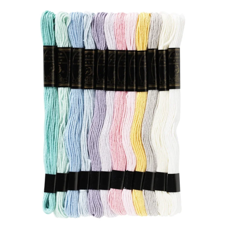 Endast idag Broderigarn pastell 12 st/8 m