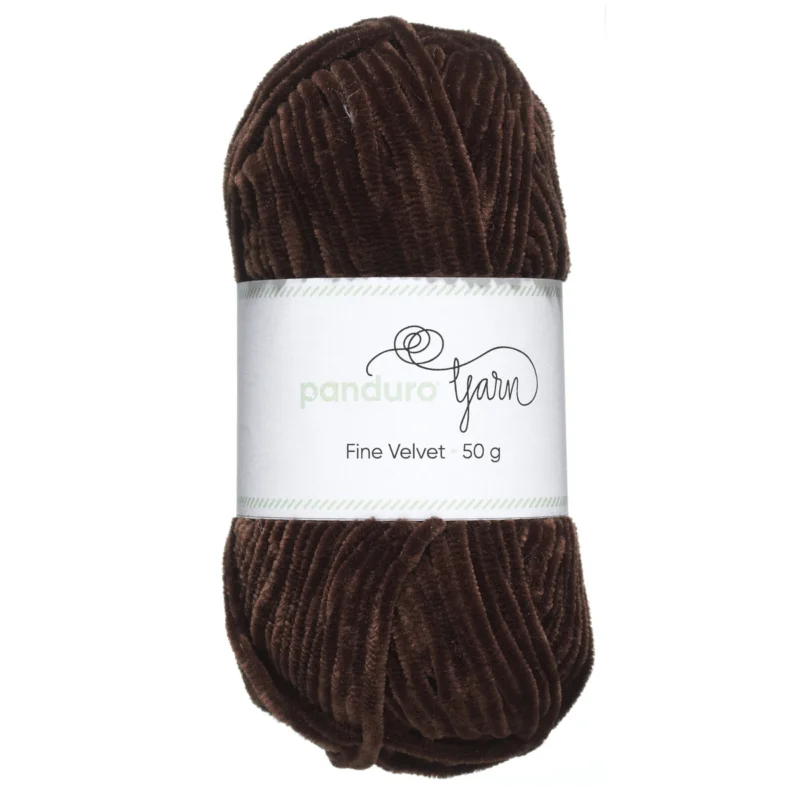 Garn Fine Velvet 50g brun – sammetslent och himmelskt mjukt garn Extra rabatt