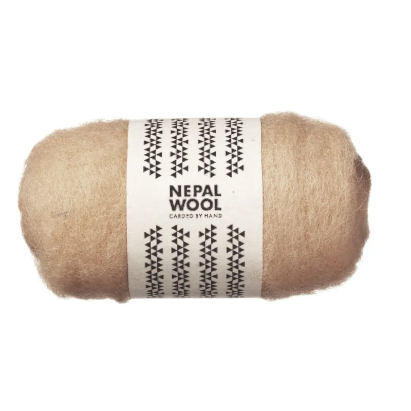 Nedsatt pris Kardad ull 50 g beige
