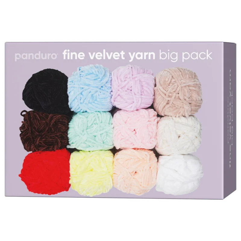 Garn Fine Velvet Mixpack, 12 små nystan à 25 g Bästa pris