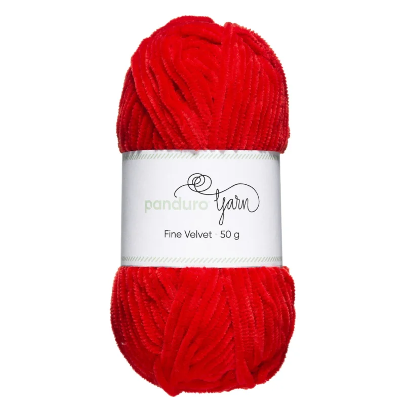 Garn Fine Velvet 50g röd – sammetslent och himmelskt mjukt garn Fynd