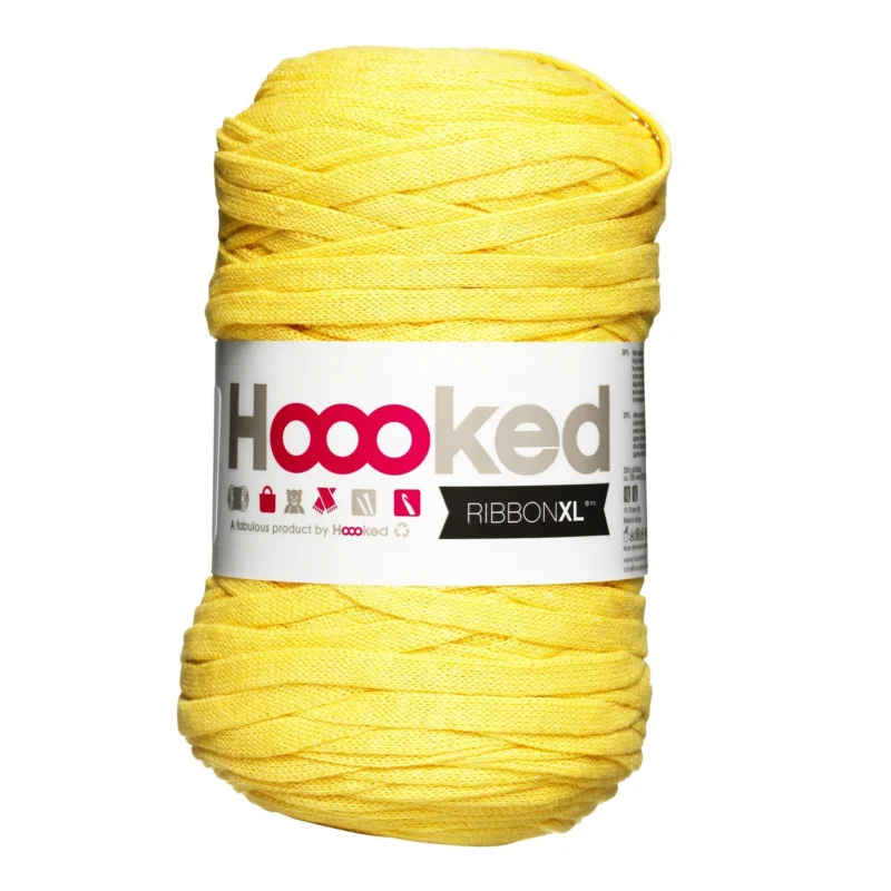 Hooked Ribbon XL garn 250g gul – RXL35 Lemon yellow Utförsäljning