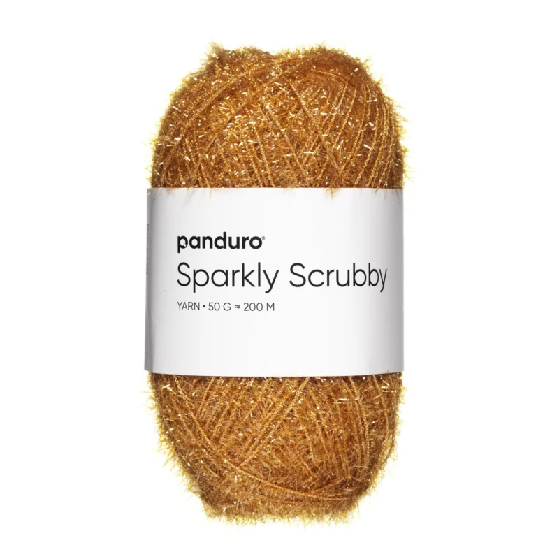Kundfavorit Garn Sparkly Scrubby 50g ljusbrun