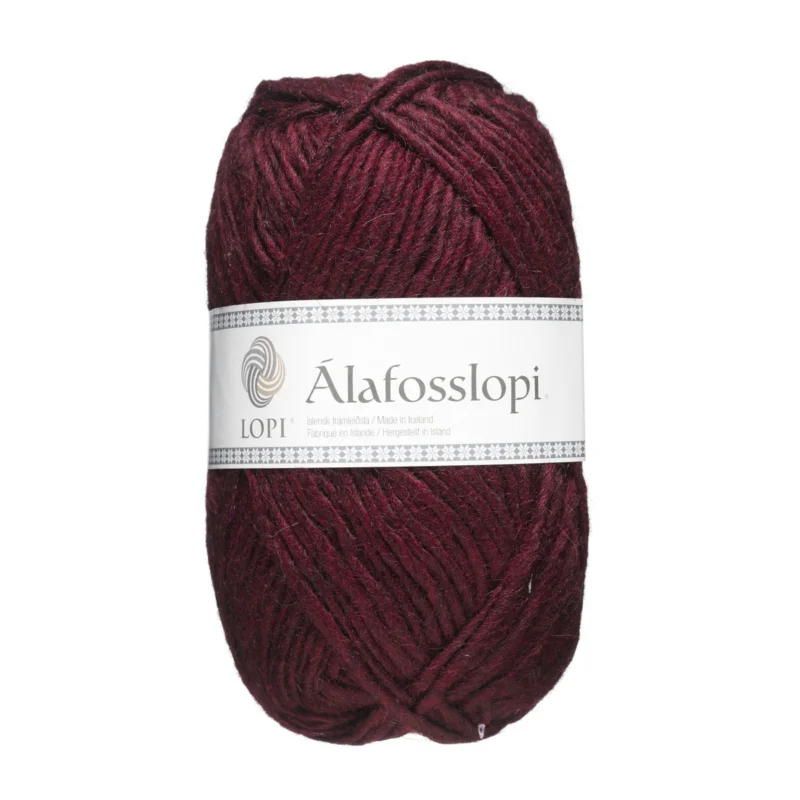 Garn Istex Alafosslopi 100g vinröd – 1242 Oxblood red Snabb frakt