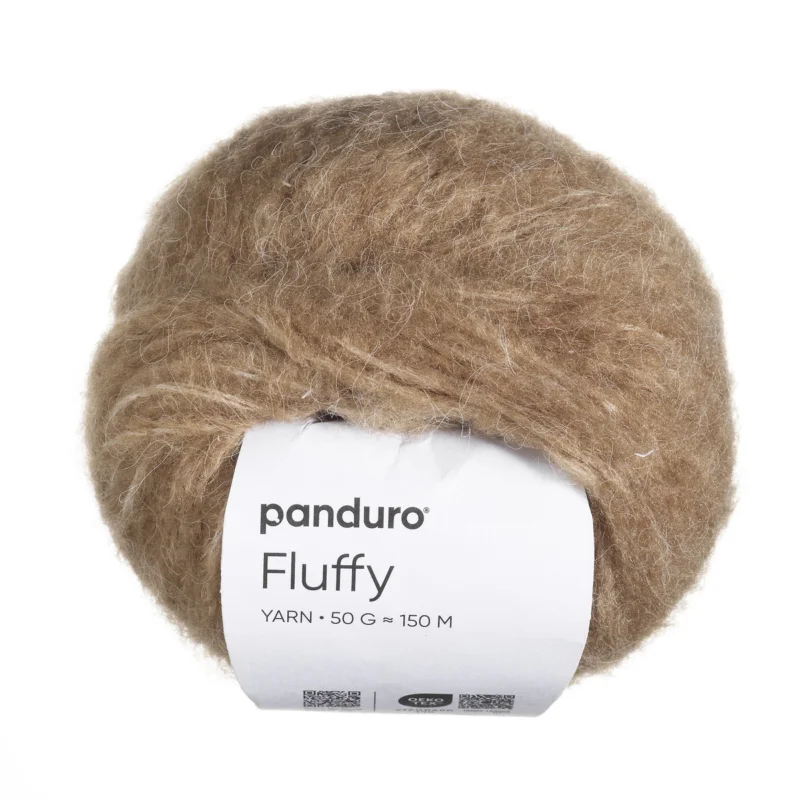 Kundfavorit Garn Fluffy 50g mörkbeige