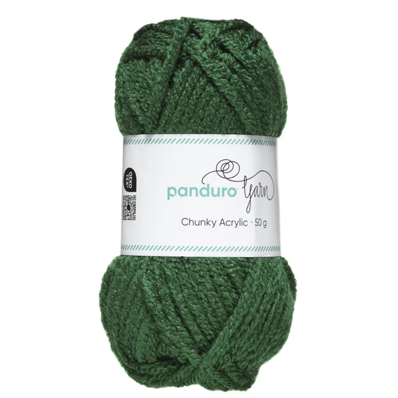 Handla nu Garn Chunky Acrylic 50g mörkgrön
