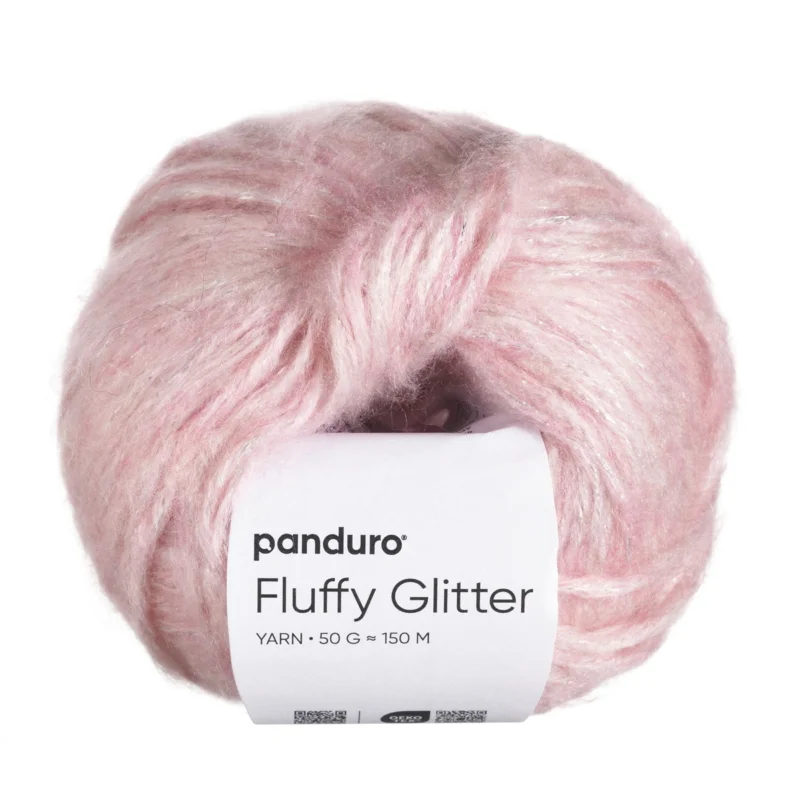 Köp online Garn Fluffy Glitter 50g rosa