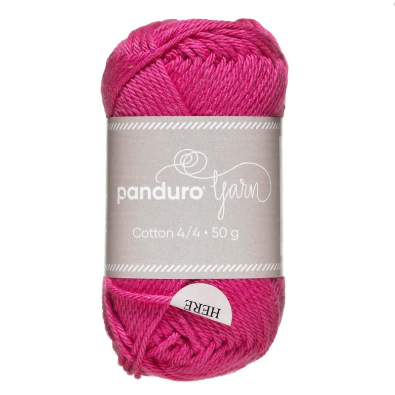 Säker betalning Garn Cotton 4/4 50g cerise
