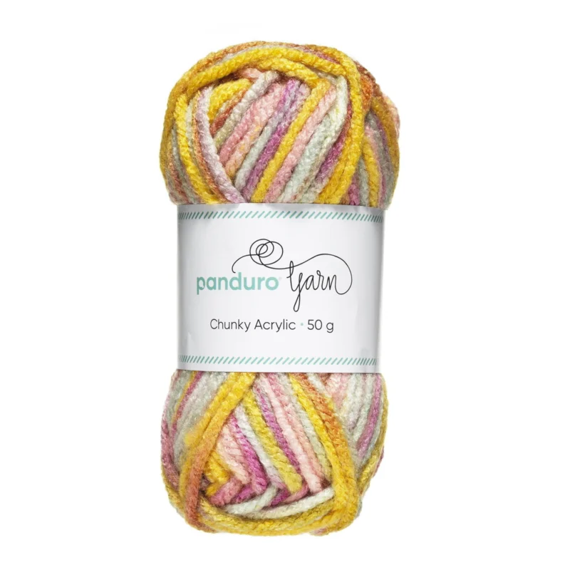 Garn Chunky Acrylic 50g summer pastel multi Billigare