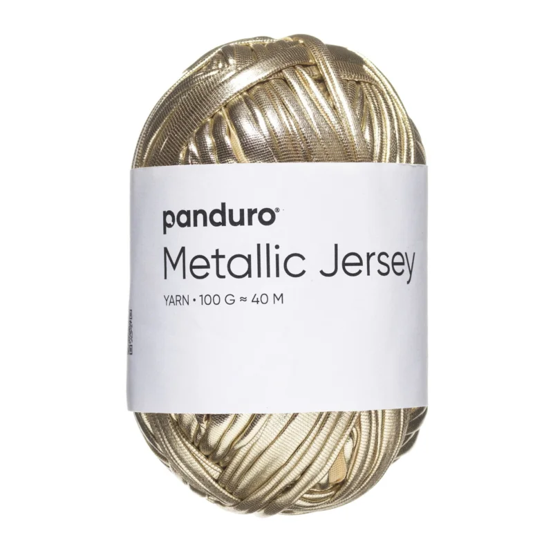 Billigare Garn Metallic Jersey 100g guld