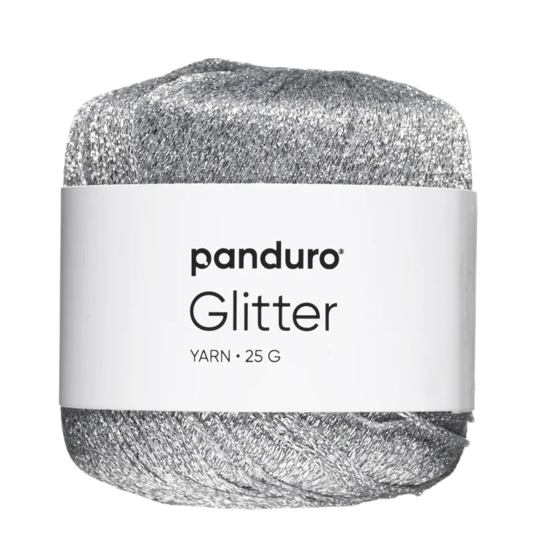 Garn glitter 25g silver Lågt pris
