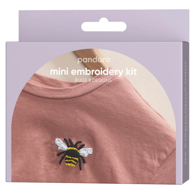 Mini broderikit sommarinsekter – allt för att brodera 8 olika insekter på dina kläder Outlet