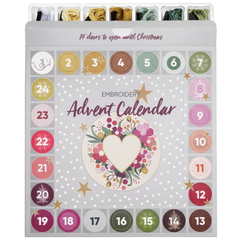 Adventskalender broderi kit – allt för att brodera varje dag mot julafton Expressleverans