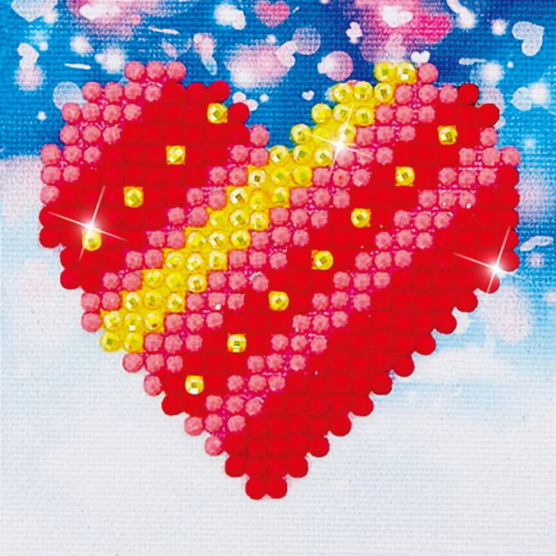 Diamond Dotz Patchwork Heart– diamond painting, 7x7 cm, 325 dotz Erbjudandepris