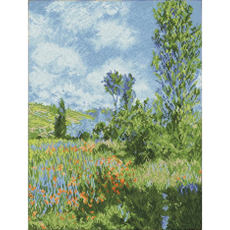 Köp online Diamond Dotz View Of Vetheuil – diamond painting, 50x66 cm, 40600 dotz
