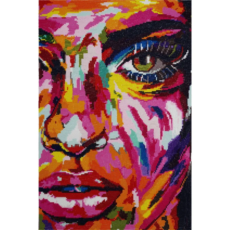Diamond painting ansikte med intensiva färger 40x60 cm Utförsäljning