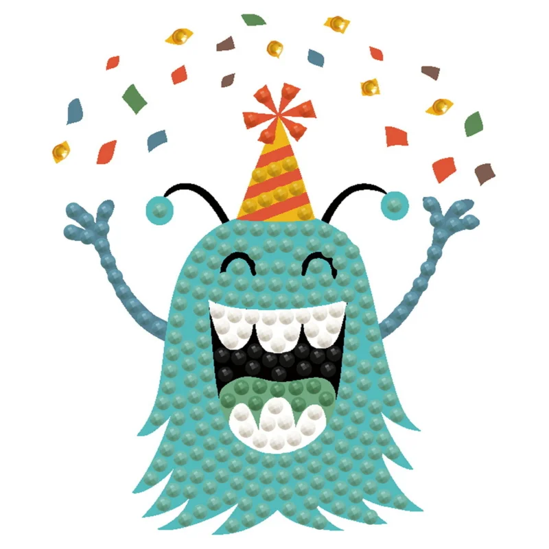 Fynd Diamond Dotz Party monster – diamond painting, 7,8x7,8 cm