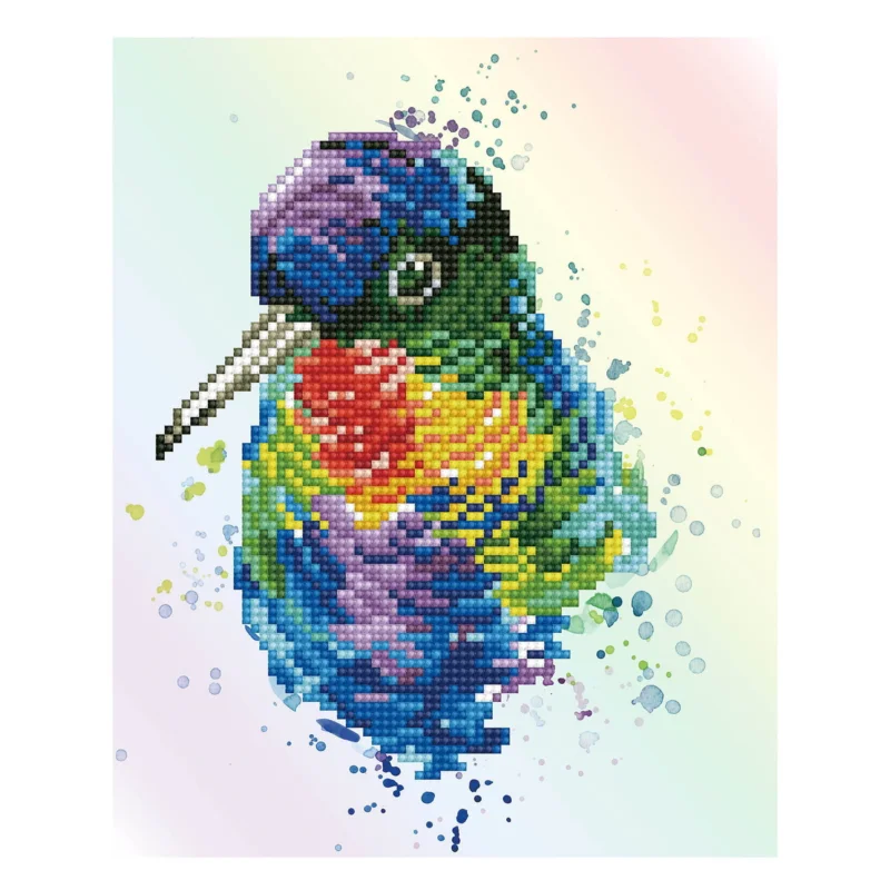 Fynd Diamond Dotz Rainbow Feathers – diamond painting, 22x27 cm, 2535 dotz