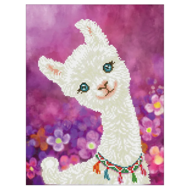 Diamond Dotz Lulu Llama – diamond painting, 32x42 cm, 6119 dotz Beställ nu