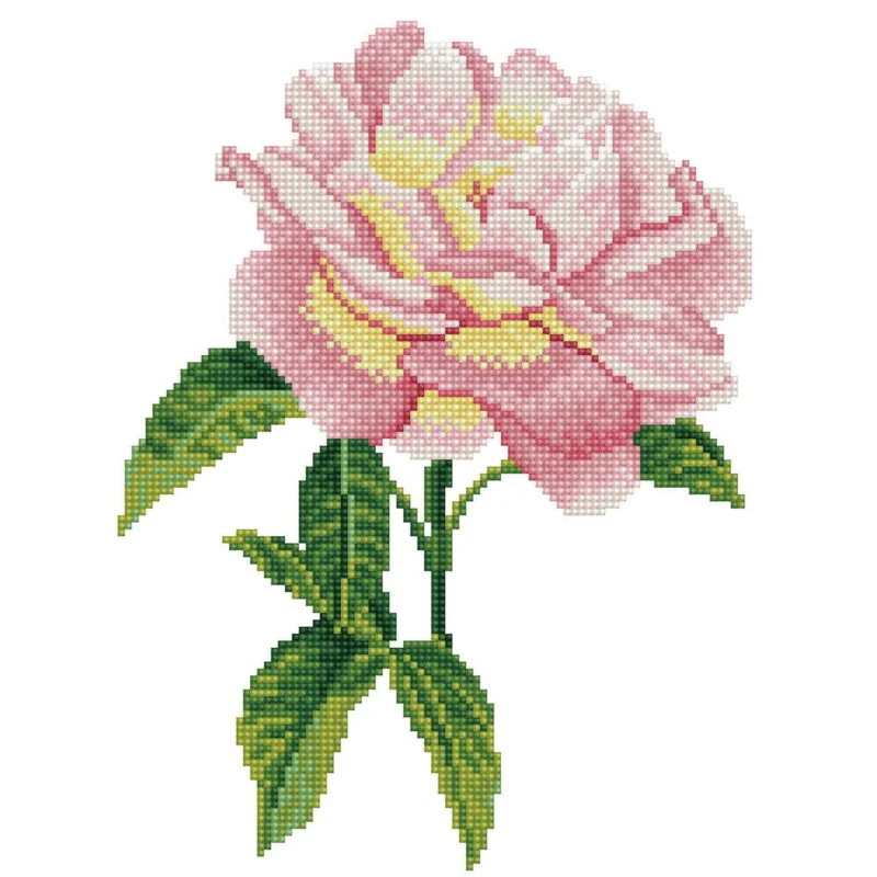Trygg betalning Diamond Dotz Pink Rose – diamond painting, 27x35 cm, 5297 dotz