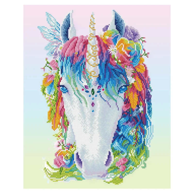Snabb leverans Diamond Dotz Mystic Unicorn – diamond painting, 41x51 cm, 14681 dotz