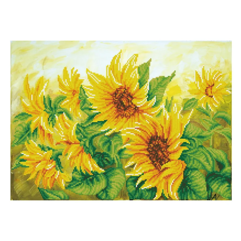 Lågt pris Diamond Dotz Hazy Daze Sunflowers – diamond painting, 57x41 cm, 18466 dotz