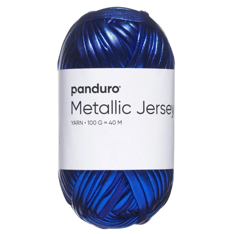 Garn Metallic Jersey 100g blå Trygg betalning